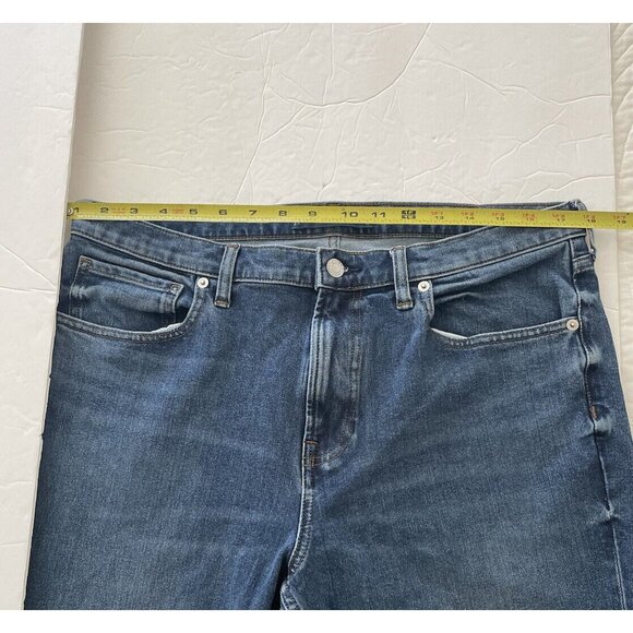 Everlane Jeans Men's 33x32 Blue Cotton Denim Relaxed Straight Fit Work Casual - Picture 8 of 10